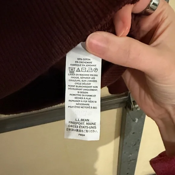 LL BEAN Men's Wicked Soft Cotton/Cashmere Sweater, Rugby Polo, Stripe - Picture 5 of 7